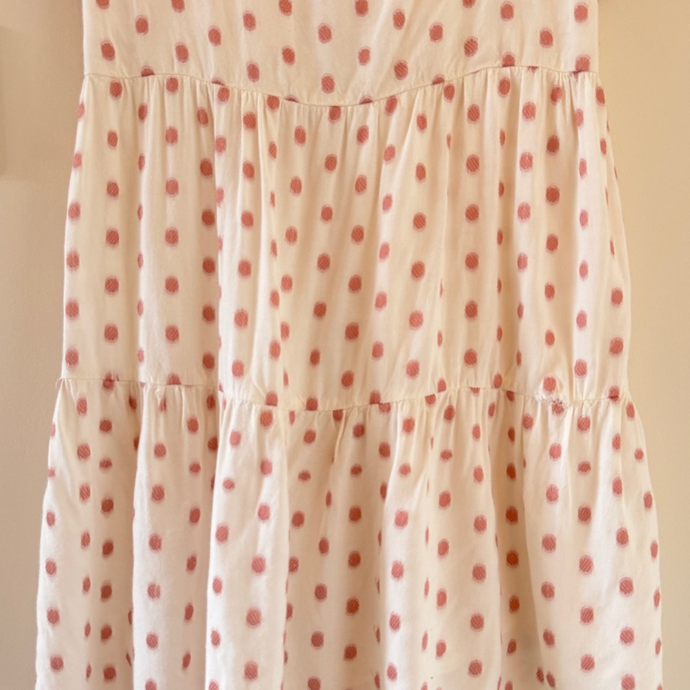 Sim & Sam Polka Dot Puff Sleeve Milkmaid Mini Dress Cottagecore L - Picture 4 of 12